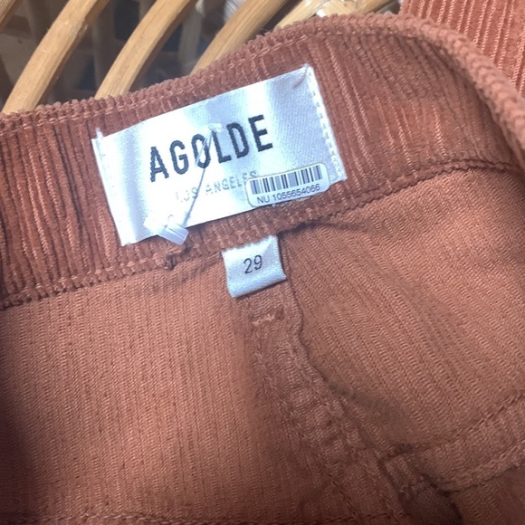 Agolde Riley jean corduroy brown  size 29 - Picture 5 of 9